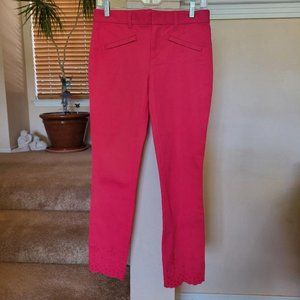 Gap Skinny Ankle Red Jeans with Eyelet Hem Design - Size 4